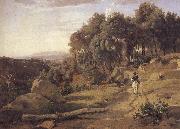 camille corot A view of the burner of Volterra Germany oil painting artist